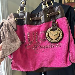 Vintage Juicy Couture terry cloth Flamingo Purse 👜🦩🤎💞